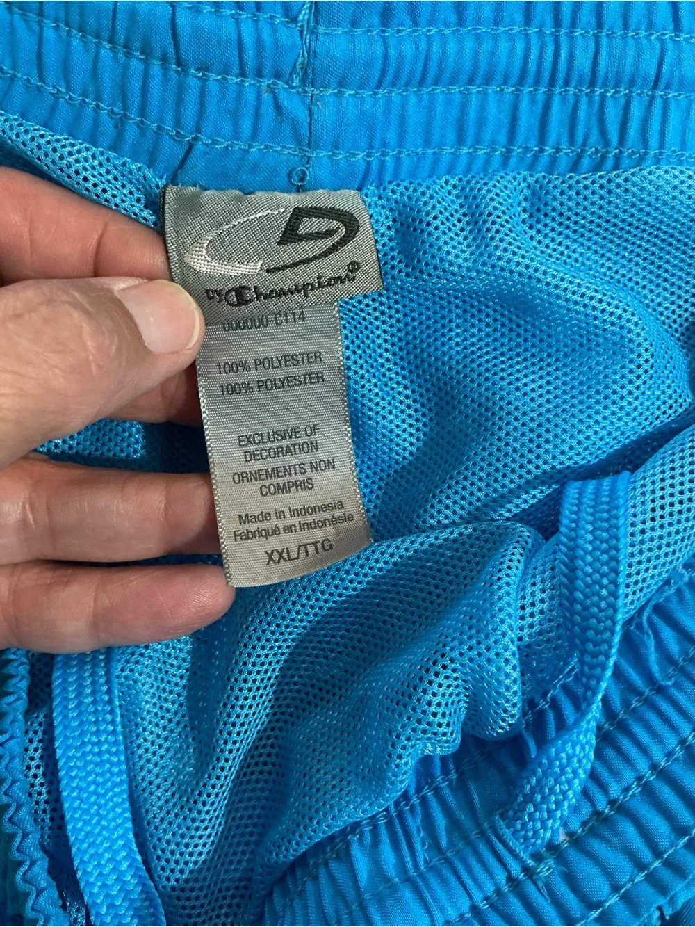 💙 Champion Men’s Two-Tone Blue Bathing Suit Swim Trunks - XXL (01258)